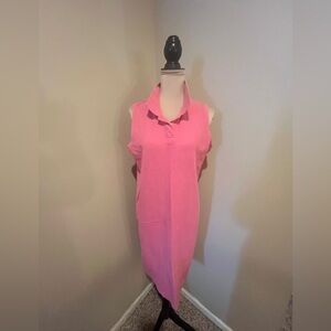 L.L. Bean Sleeveless Pink Polo Dress, size Large